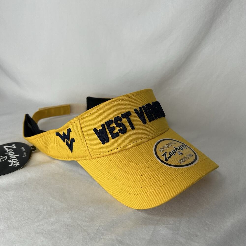 West Virginia Visor Zephyr Yellow New W Tags Mountaineers
